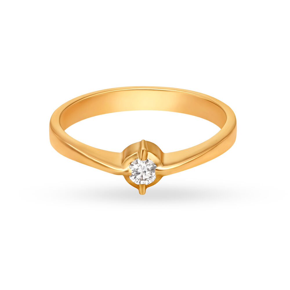 Timeless 22 Karat Yellow Gold And Diamond Promise Ring