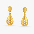 Fancy Traditional Gold Drop Earrings,,hi-res image number null