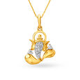 Lord Ganesha Diamond Studded Pendant,,hi-res image number null