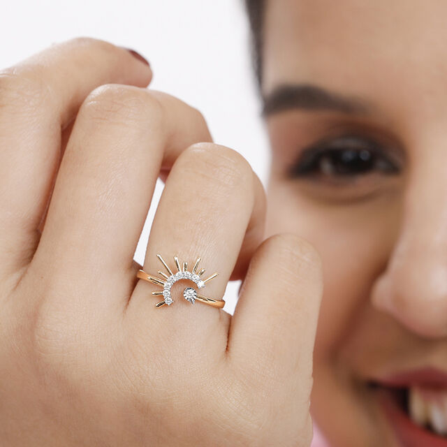 14 KT Yellow Gold Graceful Abstract Ring,,hi-res image number null