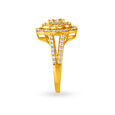 Magnificent 18 Karat Yellow Gold And Diamond Floral Ring,,hi-res image number null