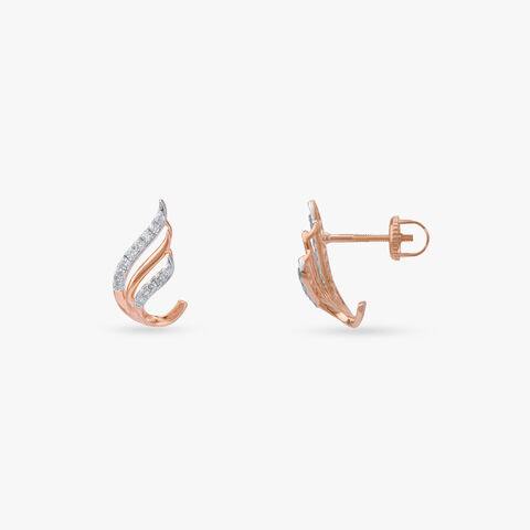 Aurora Ember Diamond Stud Earrings