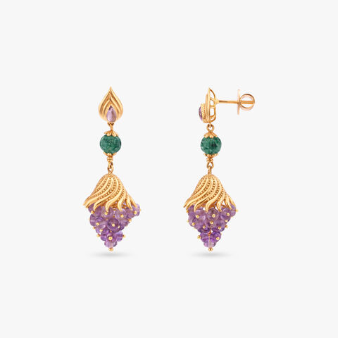 Twilight Vinefall Gold Drop Earrings