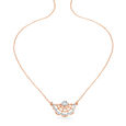 14KT Rose Gold Resplendent Flower Diamond Pendant With Chain,,hi-res image number null