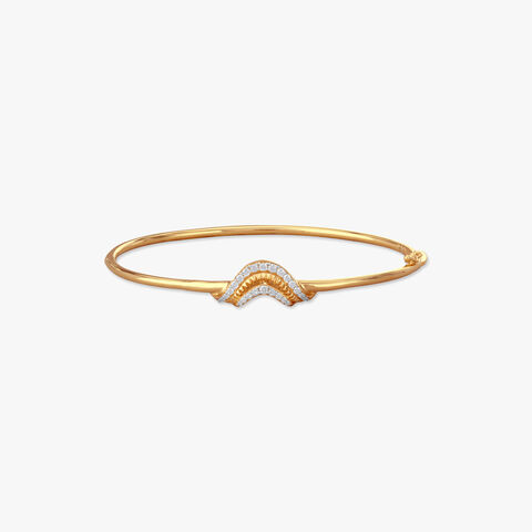 Wave Crest Diamond Bangle