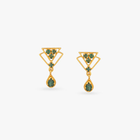 Regal Prism Gold Drop Earrings