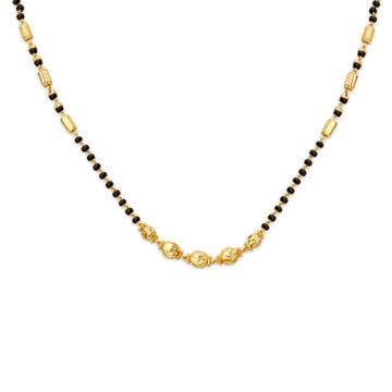 Carved Beads Mangalsutra