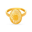 Alluring Yellow Gold Oval Finger Ring,,hi-res image number null