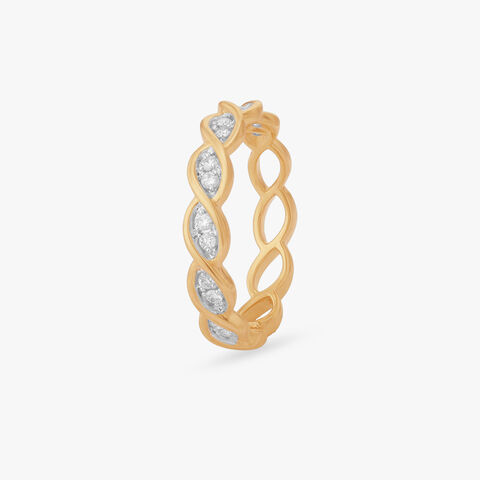 Interlaced Wave Diamond Ring alternate view 1
