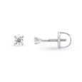 Traditional Diamond and White Gold Single Stone Stud Earrings,,hi-res image number null