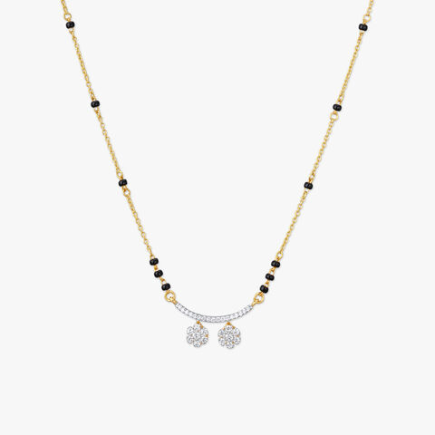Twin Bloom Diamond Mangalsutra