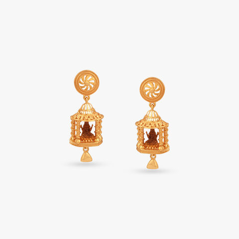 Temple Shrine Jhumka Earrings