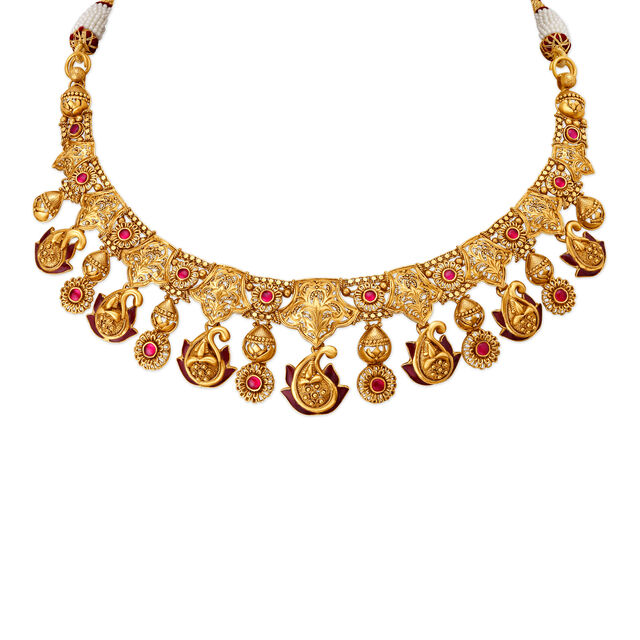 Imperial Traditional Gold Necklace Set,,hi-res image number null