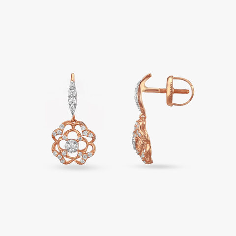 Blossom Charm Diamond Drop Earrings