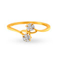 Floral 18 Karat Gold And Diamond Finger Ring,,hi-res image number null