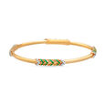 14 KT Yellow Gold Chevron Enamel Diamond Bangle,,hi-res image number null