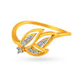 Leaf Motif Diamond Finger Ring,,hi-res image number null