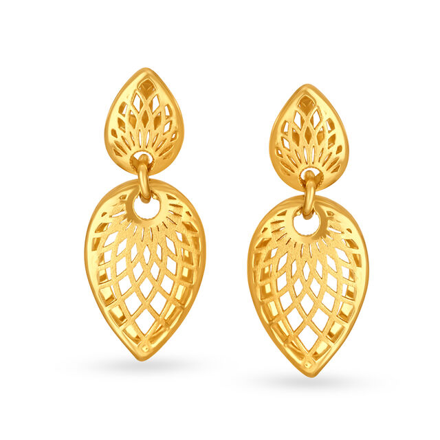 Alluring Mesh Gold Drop Earrings,,hi-res image number null
