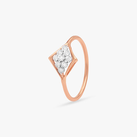 Angled Bloom Diamond Ring