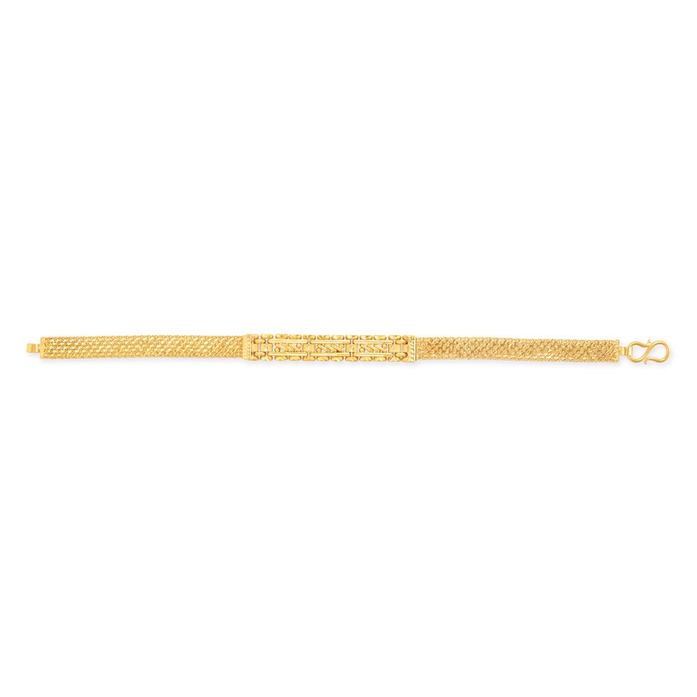 Faceted Gold Bracelet for Men