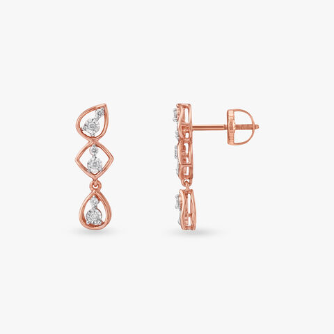 Triple Muse Diamond Drop Earrings