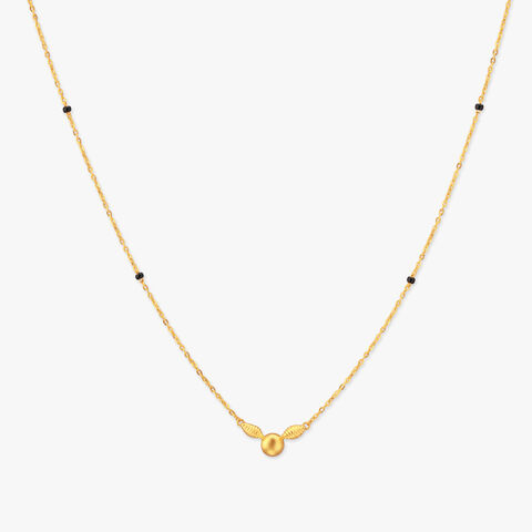 Feather Arc Gold Mangalsutra