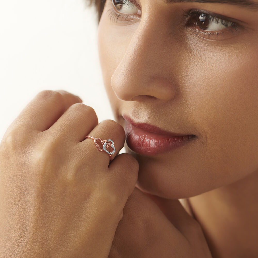 Tanishq heart shaped rings sales