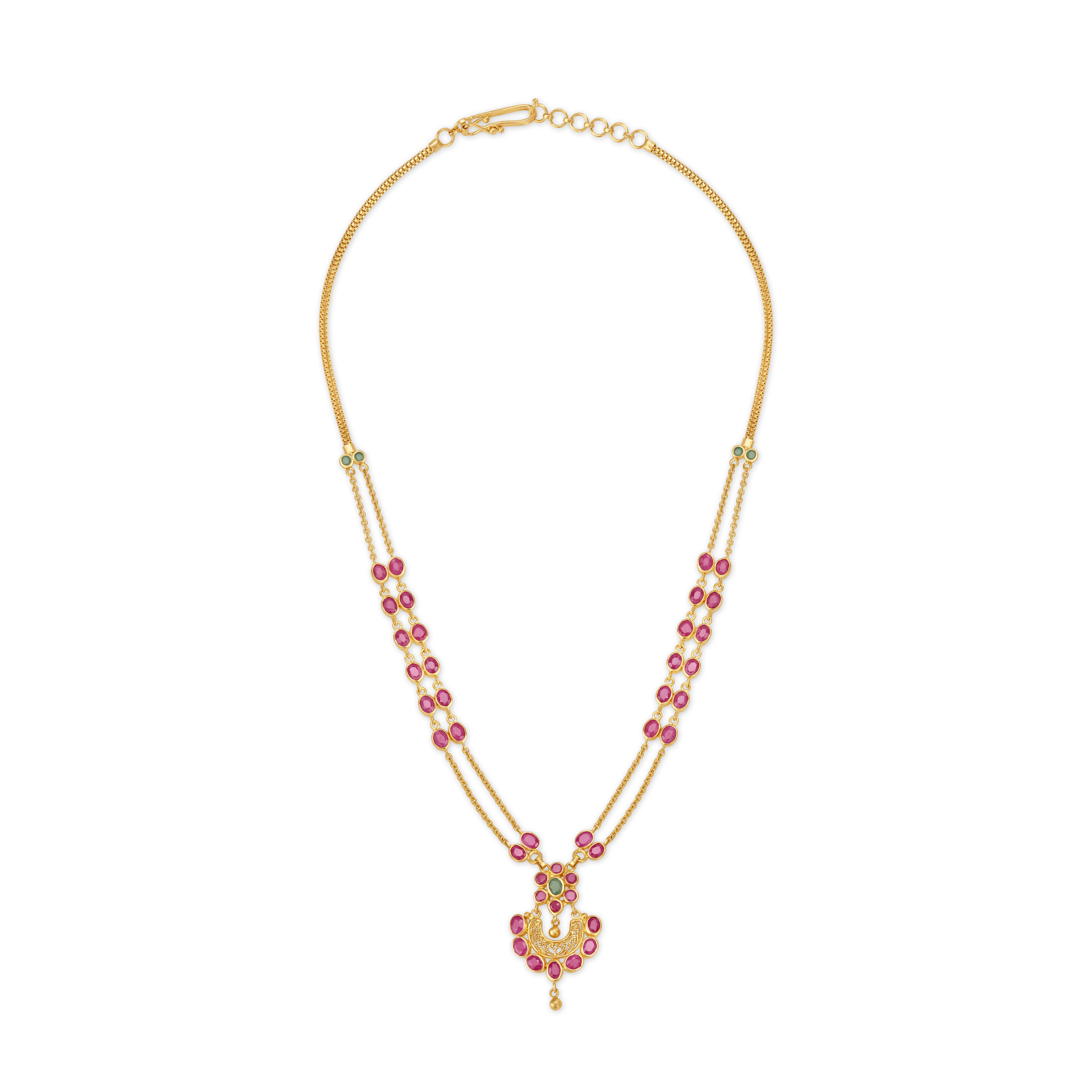 Ruby emerald hotsell necklace tanishq