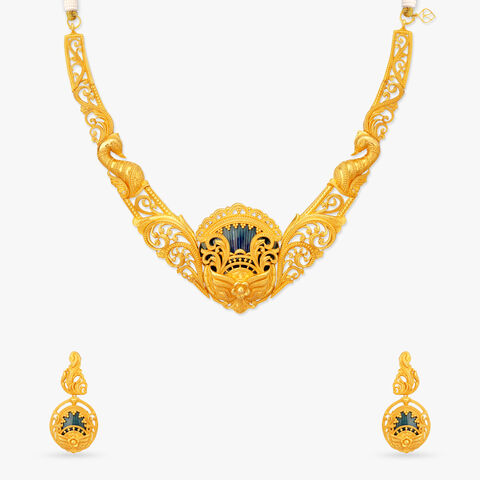 Dusk Reverie Gold Necklace Set