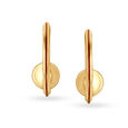 Minimalistic Geometric Gold Hoop Bali Earrings,,hi-res image number null