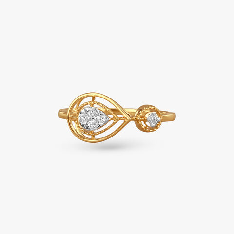 Infinity Dewdrop Diamond Ring