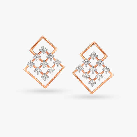 Sophisticated Dazzling Diamond Stud Earrings