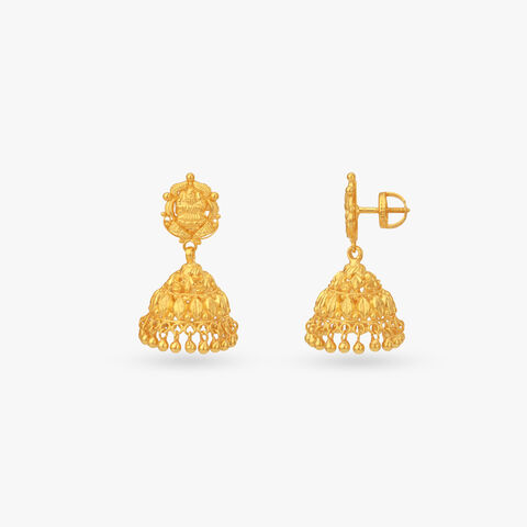 Temple Deity Dome Jhumka Earrings