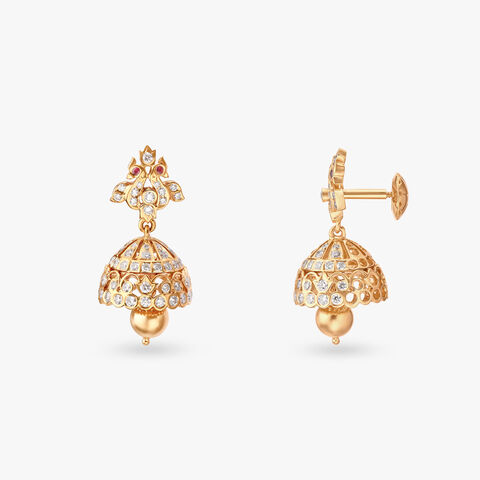 Regal Diamond Jhumka Earrings
