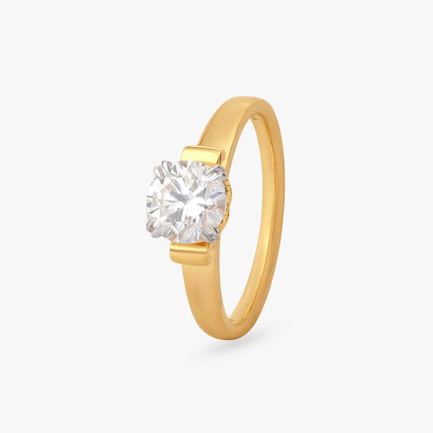 Crowned Radiance Solitaire Ring