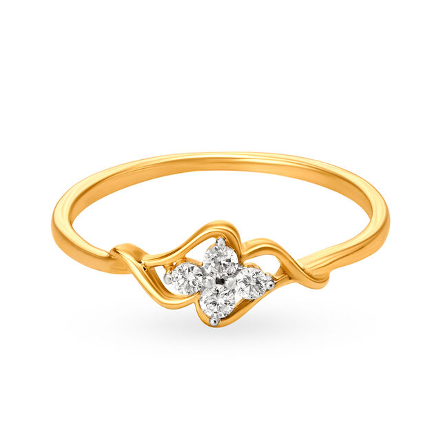 Gorgeous 18 Karat Yellow Gold And Diamond Interlock Ring,,hi-res image number null
