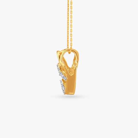 Heart Frame Diamond Pendant