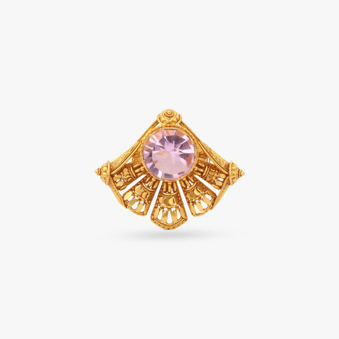 Rosy Sunrise Gold Finger Ring