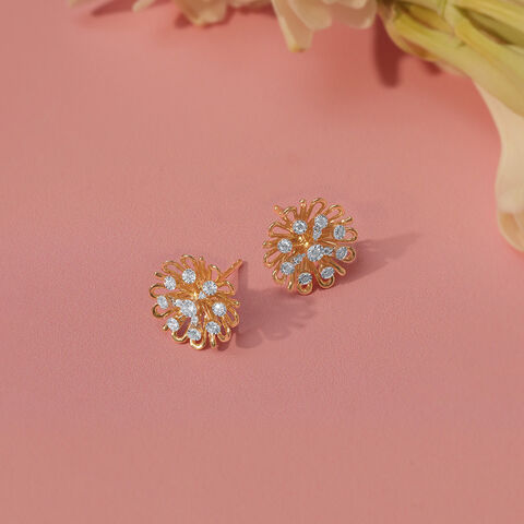 Everbloom Daisy Diamond Stud Earrings