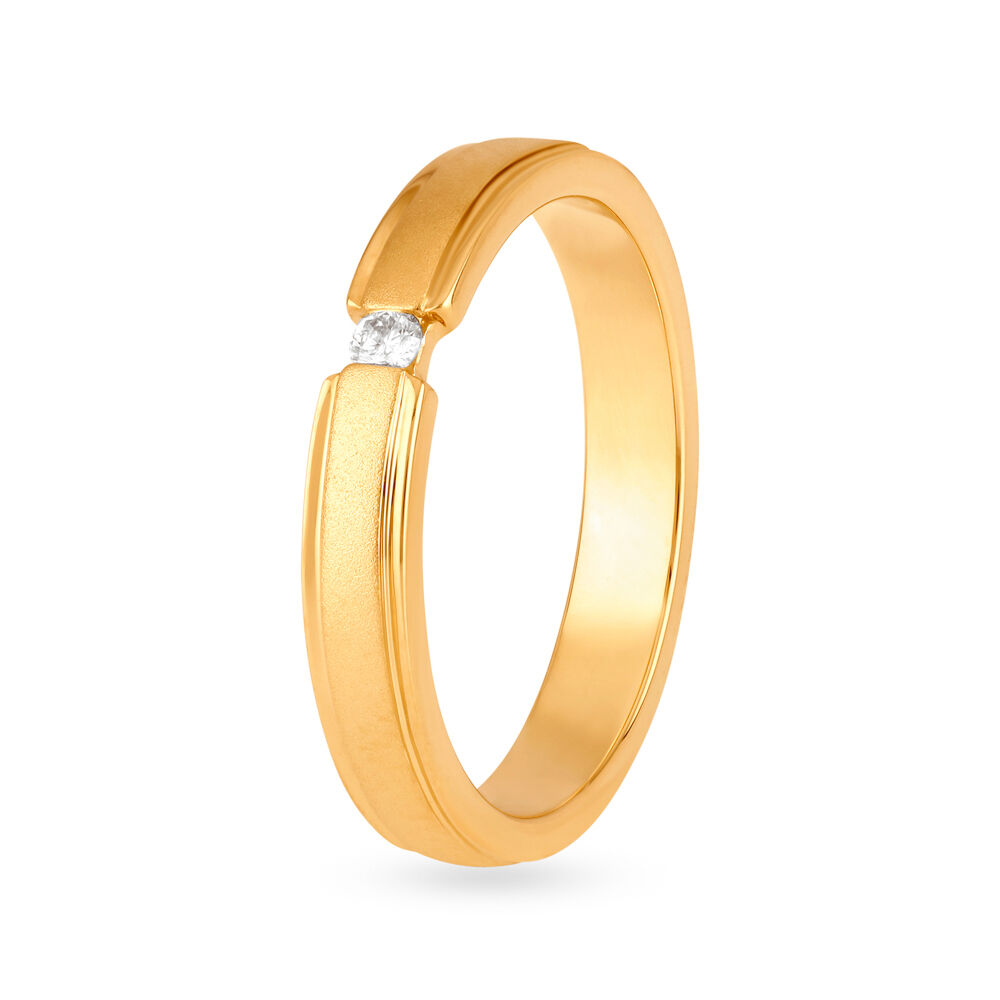 High Gold Finish Finger Ring Without Stone For Men-Hayagi (Pune)