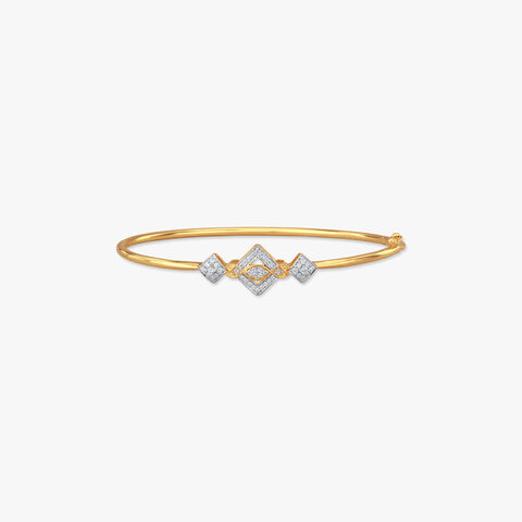 Linked Rhombus Diamond Bangle