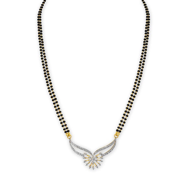Classic Subtle Gold and Diamond Mangalsutra,,hi-res image number null
