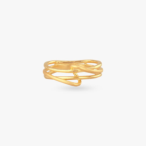 Ripple Twist Gold Ring alternate view 1
