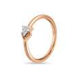 14 KT Rose Gold Triangular Shaped Ring,,hi-res image number null