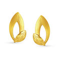 Lush Leafy Gold Stud Earrings,,hi-res image number null