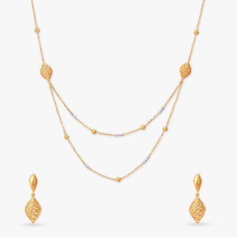 Leaf Muse Gold Necklace Set