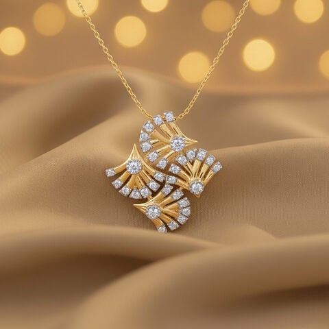 Flare Bloom Diamond Pendant
