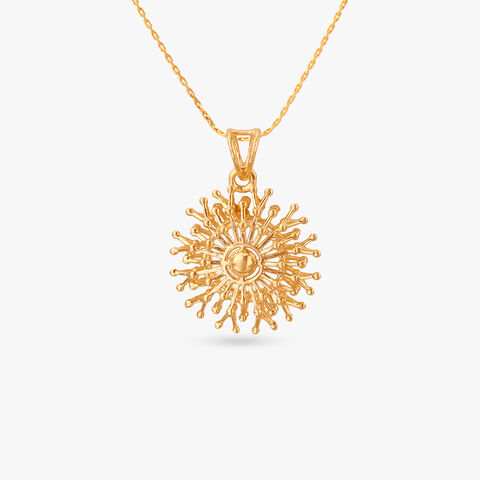 Sunspell Charm Gold Pendant and Earrings Set