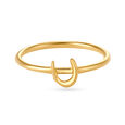 Letter U 14KT Yellow Gold Initial Ring,,hi-res image number null