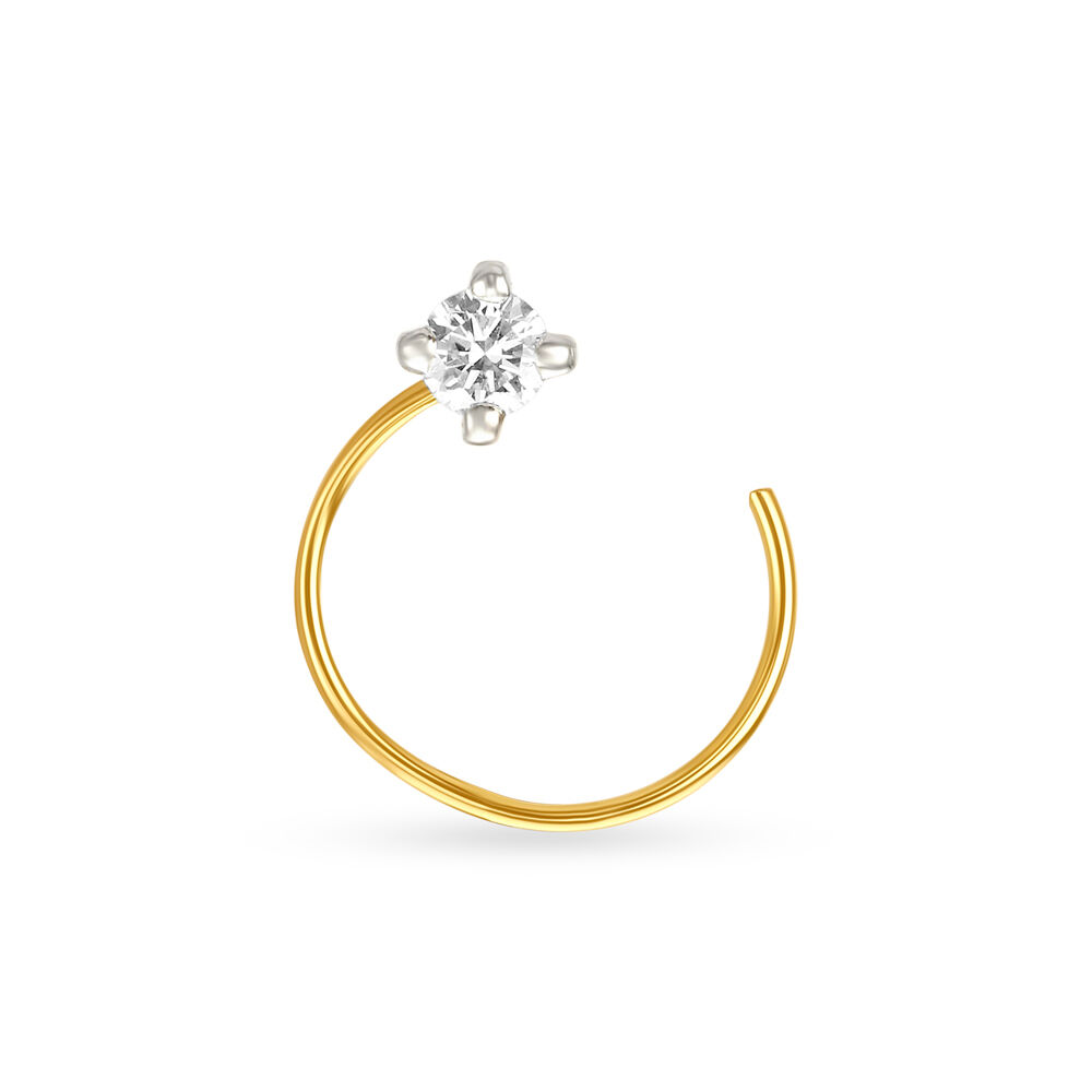 Buy Grand Cluster Diamond Nose Ring at Best Price | Tanishq UAE